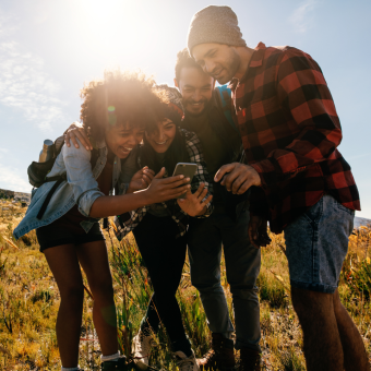 Young adults outdoors